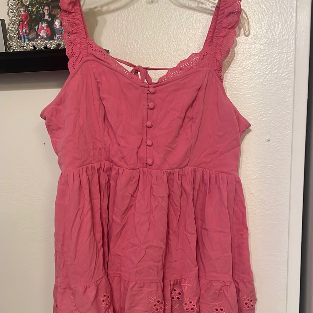 Torrid Pink Sleeveless Button-Down Top